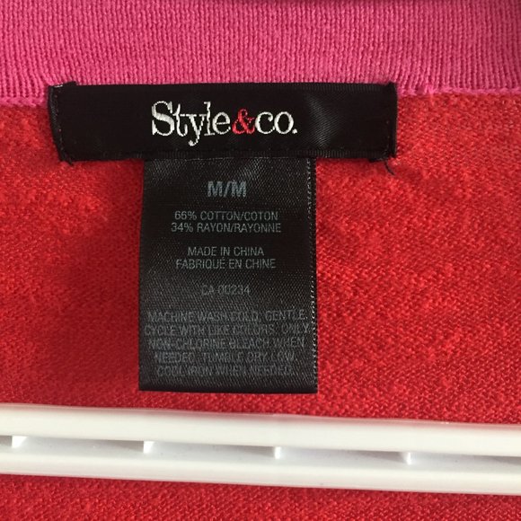 Style&co. Red/pink Cardigan - Picture 3 of 3